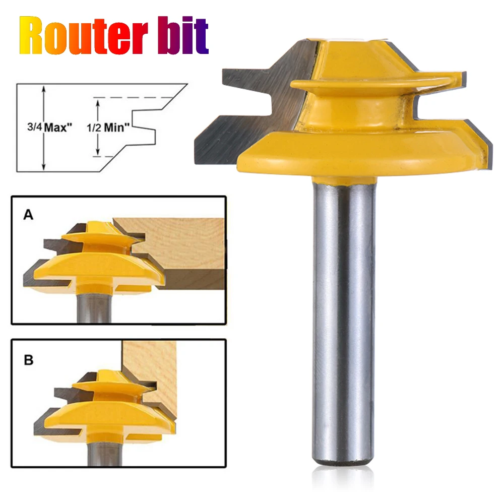 8 мм 45 градусов Tenon нож замок торцевая фреза фрезеровка стиль палец ящик настил