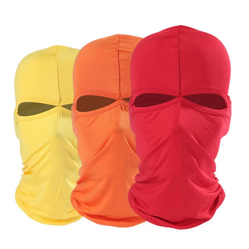 Балаклава с двумя отверстиями шелковая шапка закрывающая все лицо маска