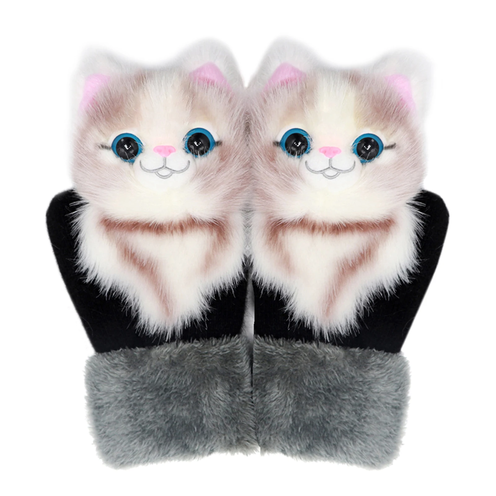 

Newly 22cm Kids' Knit Mittens Cute Cartoon Thick Warm Gloves Winter Ski Gloves Gift for Children Boy Girl 19ing