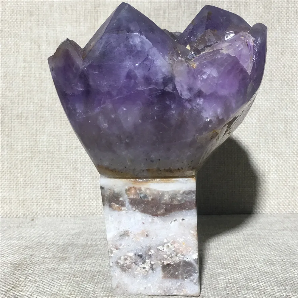 

Natural Raw Amethyst Quartz Purple Crystal Cluster Healing Mineral Stones Specimen Home Decoration Crafts Decoration Ornament