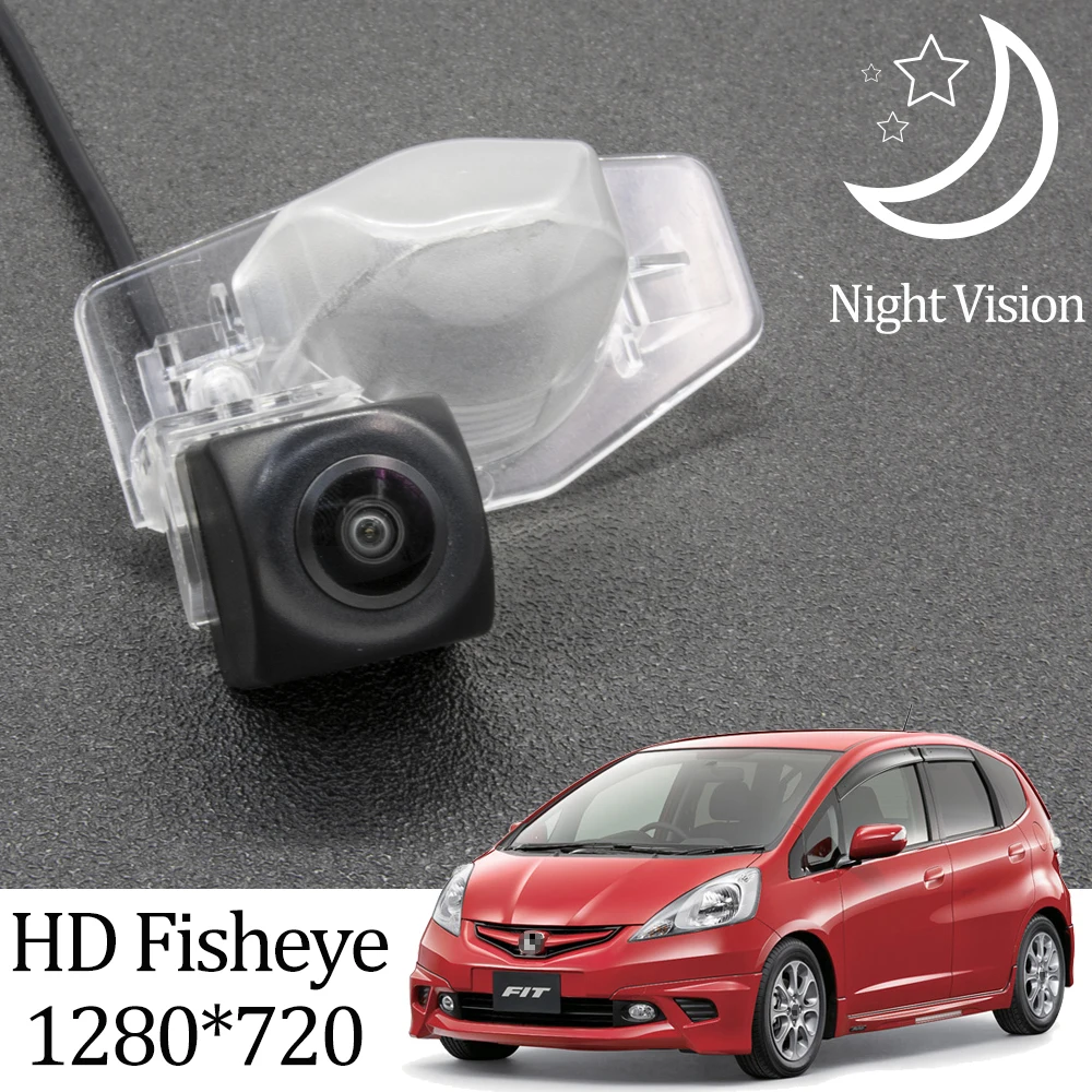 Owtosin HD 1280*720 рыбий глаз камера заднего вида для Honda Fit/Jazz MK2 2008 2009 2010 2011 2012 монитор