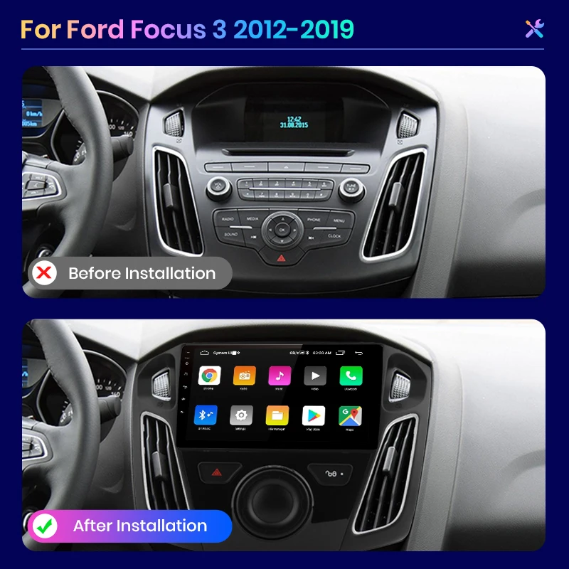 Автомагнитола AWESAFE PX9 для Ford Focus 3 2010 2011 2012 2013 2019 мультимедийный видеоплеер с GPS