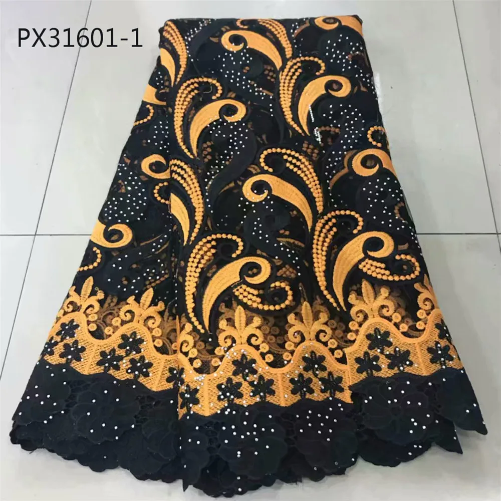 Оптовая продажа темно зеленое роскошное эластичное вязаное кружево для