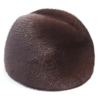 winter mink hat mens fur straw chapeau tag outdoor hunting trekking label middle aged and old people warm whole gentlemans cap