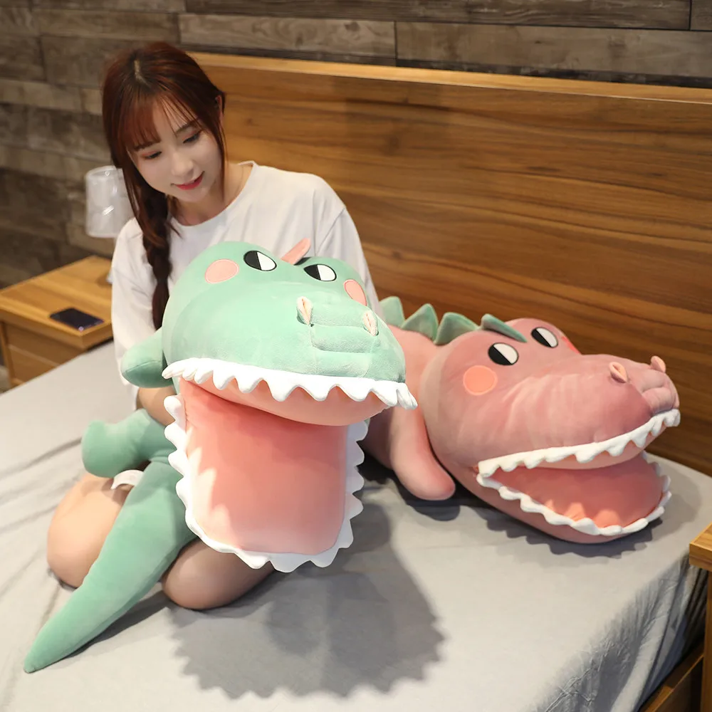 

70/90cm cute animal large size simulation crocodile soft plush toy cushion pillow toy birthday gift for children baby