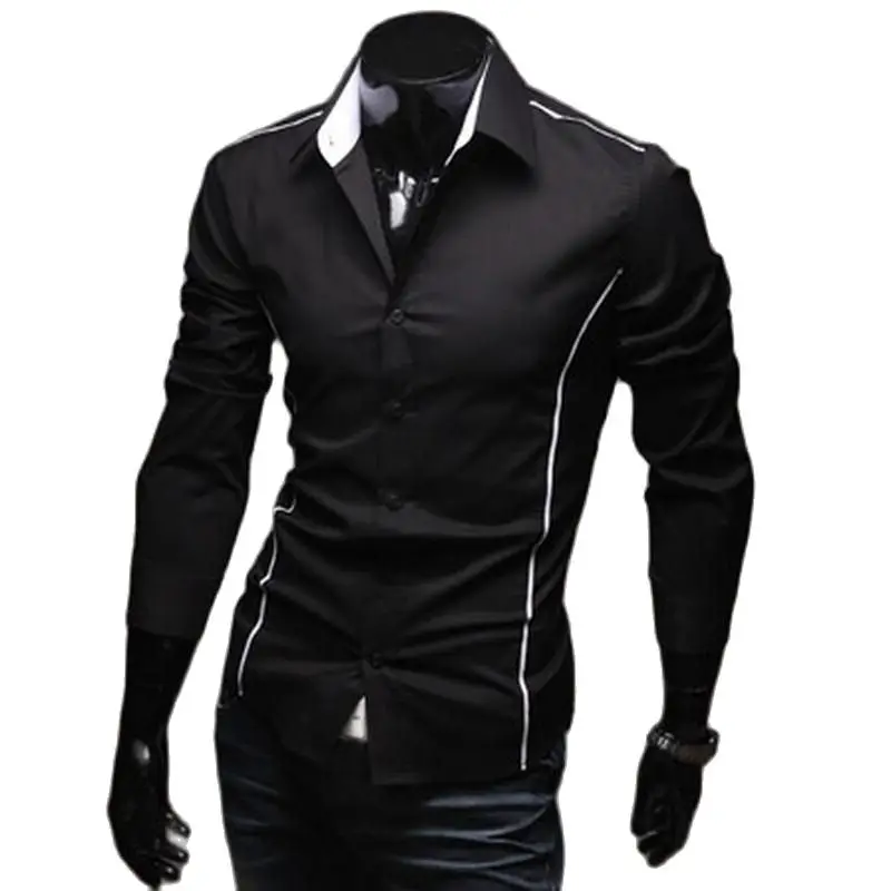 

Новинка 2018 года! Camisa de длинная манга для мужчин, стиль неформальный, роскошный, длинная манга, ceido Muscle, en 3 цветов, 5902