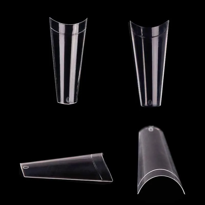 500 шт./пакет гроб балетки накладные ногти модные длинные стилет советы полное