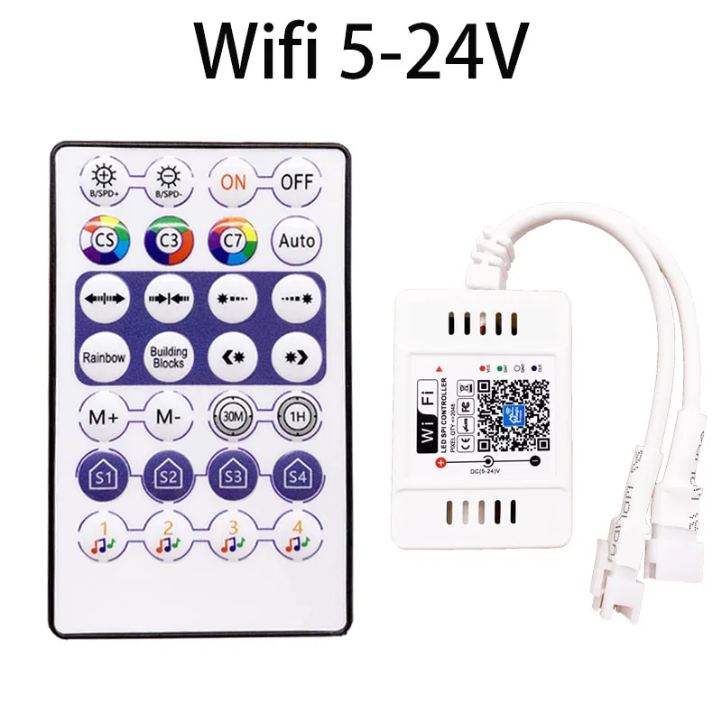 WiFi голосовой 2 выход SPI Alexa Google контроллер для WS2811 WS2812 WS2815 Pixel LED Strip светильник IOS