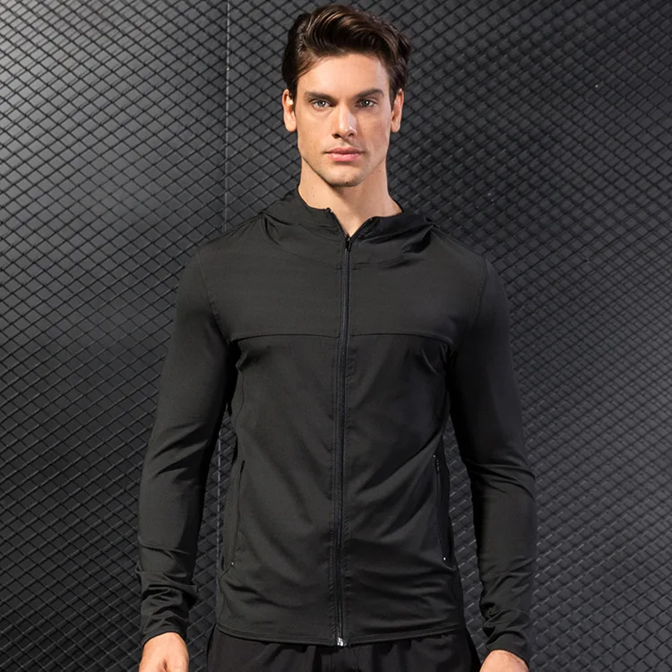 

Men's Winter Sports Jacket Fitness Running Training Zip Casual Hoodie Wind-Resistant Quick-Dry Jacket