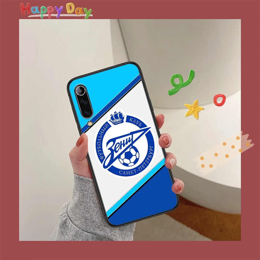 

FC Zenit football Phone Case For XIAOMI MI Note 8 9 T 10 Pro Lite SE A2 A3 POCO X M MAX 2 3 black Waterproof Soft Cover Luxury