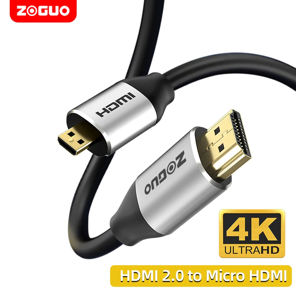 

High Speed Micro HDMI to HDMI 2.0 Cable 4K 3D 1080P for Tablet Camcorder MP4 High Difinition Multimedia Interface to Micro HDMI