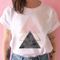 new geometric figure printed t shirt women 90s short sleeve summer tshirt harajuku fashion landscape t shirt