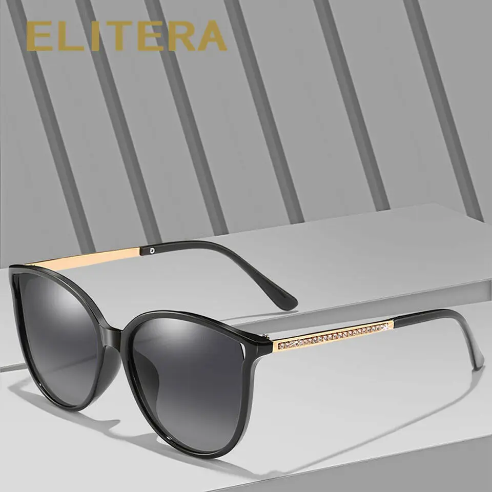 Солнцезащитные очки ELITERA солнцезащитные кошачий глаз винтажные с большой