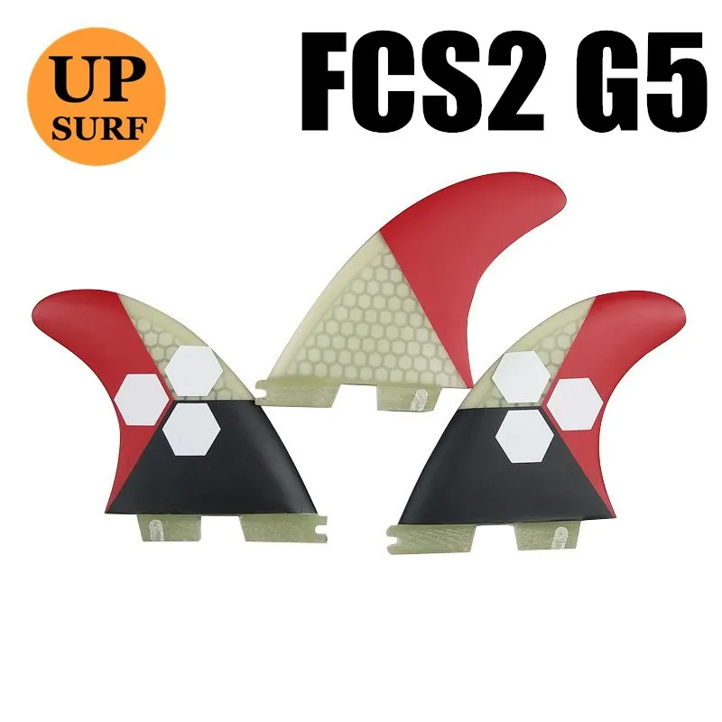 07 G5 Плавники для серфинга FCS2 плавники G5/G7/G3 светильник синий FCS II три плавника набор стекловолокна дизайн синий, красный, желтый, черный, белый, зеленый цвет - Цвет: 07 G5