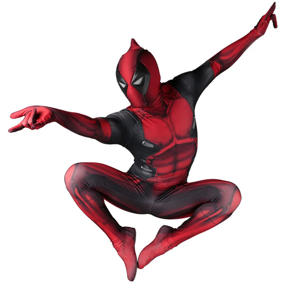 Adult/Kids deadpools Halloween costume with mask cosplay Suits Super hero Full Bodysuits costumes for party dress up fantasy |