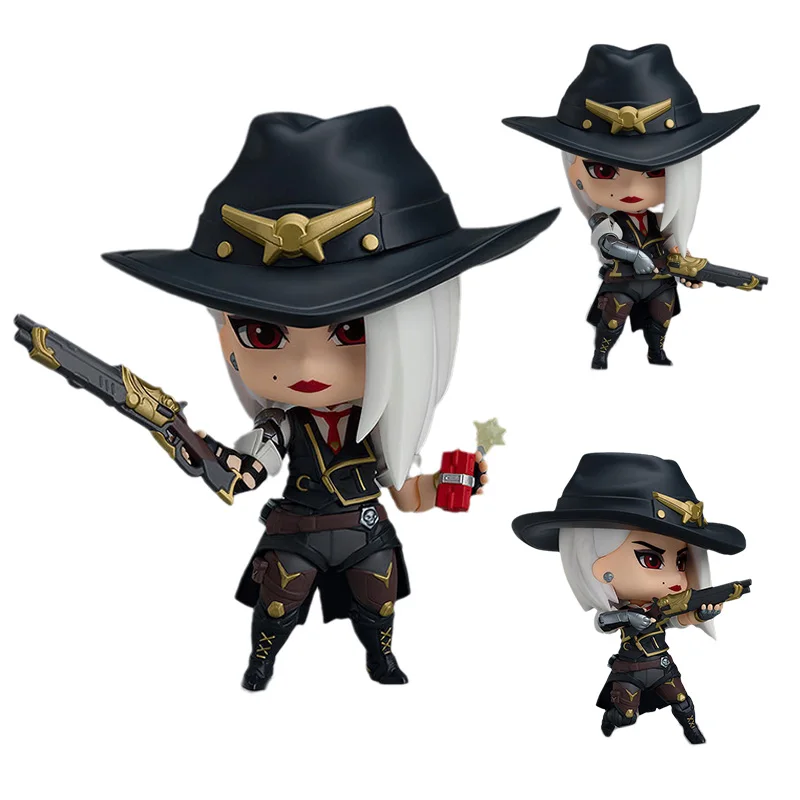 

Original Japanese Anime Game Overwatch GSC Nendoroid Ashe Classic Skin Edition Action Figures Doll Toys For Boys Christmas Gifts