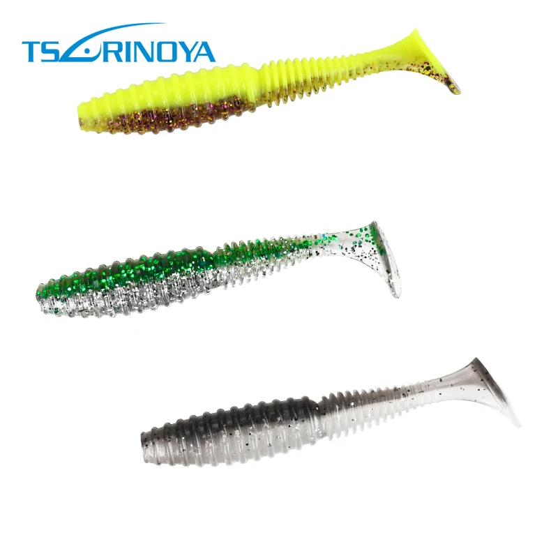 6 шт./упак. мягкий шэд приманка весло хвост жир личинка 7 5 см 3 2 г цвета червь Seabass