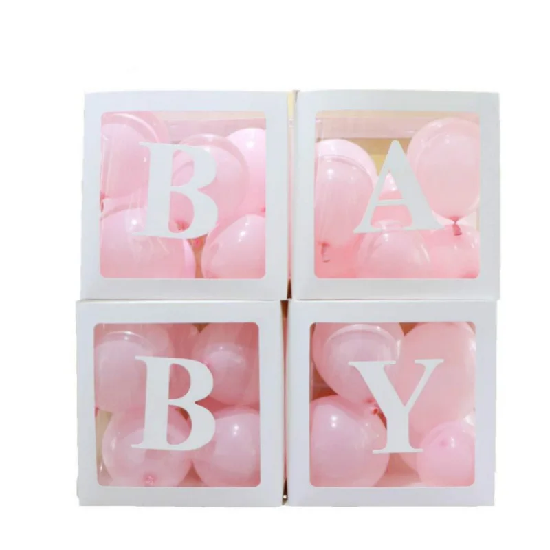 

Wedding Balloon Box Wedding Birthday Party Decor Alphabet Transparent Packing Box Kids Latex Macaron Balloon Babyshower Decor