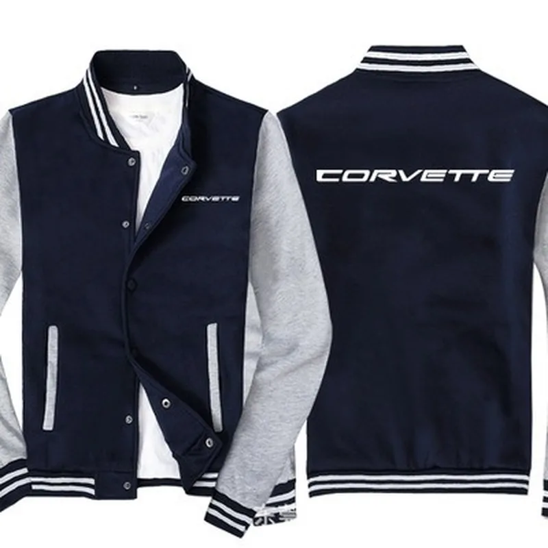 

NEW Fashion Men Baseball Jacket for Corvette Logo Mens Sportswear Casual Sweatshirt Hip Hop Harajuku Unisex Uniform 3 colors 211