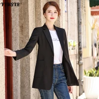high quality autumn temperament womens suit 2022 new long sleeved single breasted ladies office professional jacket casual coat