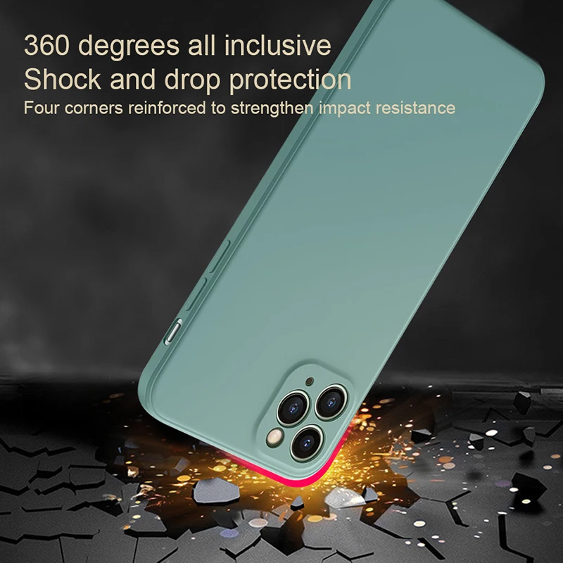

Wolf warrior mobile phone case is suitable for iPhone 11 12 Mini Pro Max fashion animal Original Liquid Silicone Luxury Case