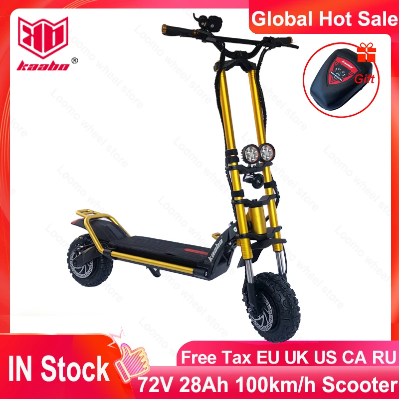 Kaufen Original Kaabo Wolf Krieger König + 11 Zoll 72V 28AH LG Batterie Top Geschwindigkeit 100km/h Elektrische Roller Mit Hydraulische Dämpfung