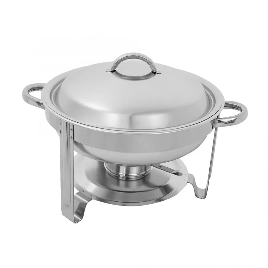 Кухонная утварь 3 шт. 3.5L нержавеющая сталь круглая жаровня с крышкой спиртовая