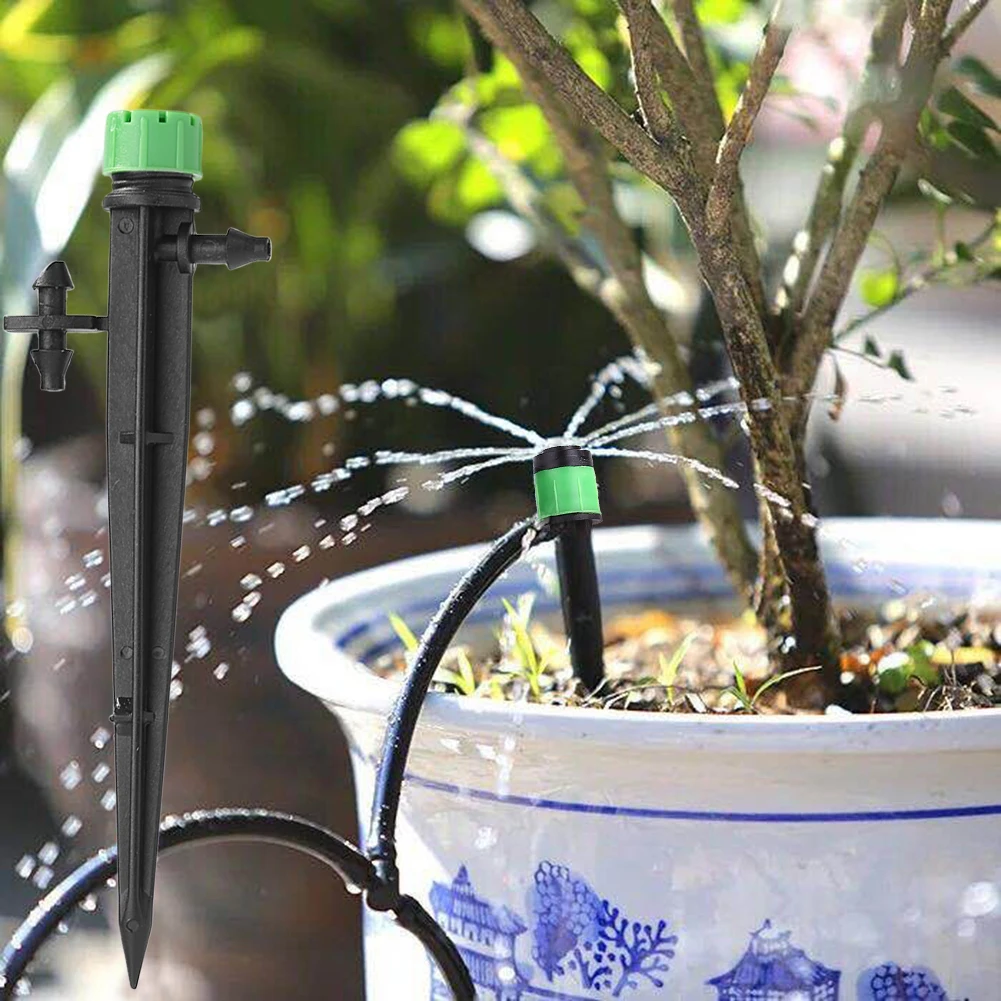 

50pcs Adjustable Sprinkler Spray Dripper Emitter 360 Degrees Dripper Adjustable Nozzles Drip Irrigation Sprinkler