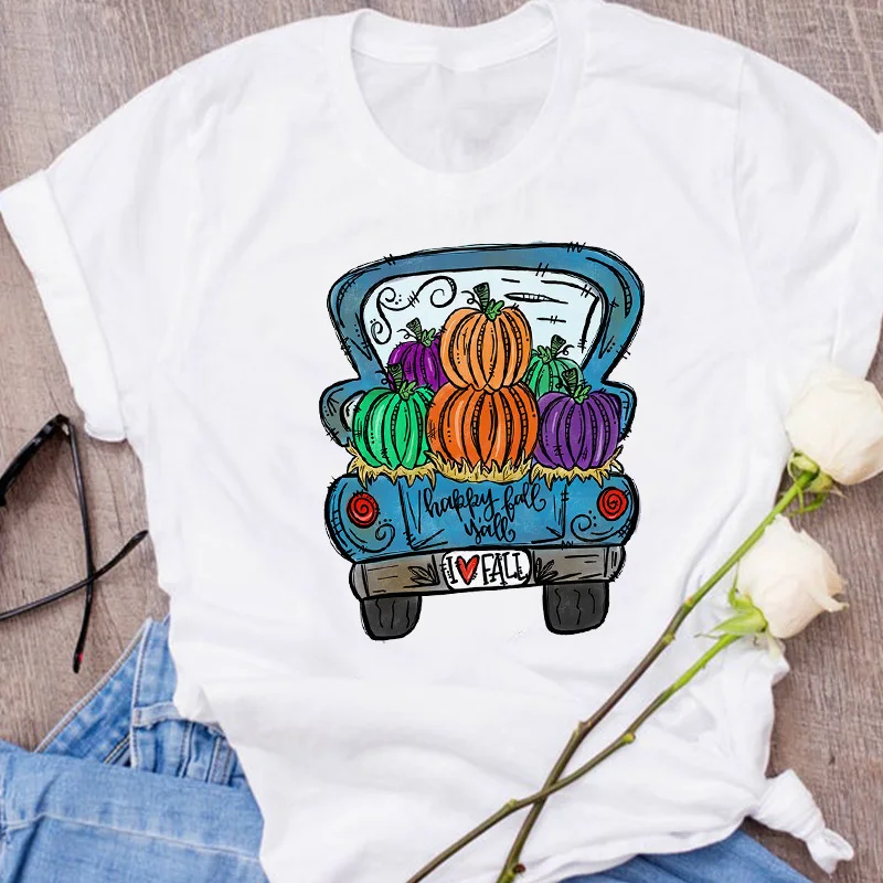 Женская одежда с графическим принтом тыквы на День Благодарения осень Хэллоуин