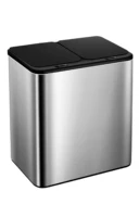 18l24l dual trash bin home kitchen touchless automatic garbage classification can stainless steel recyclable garbage storage