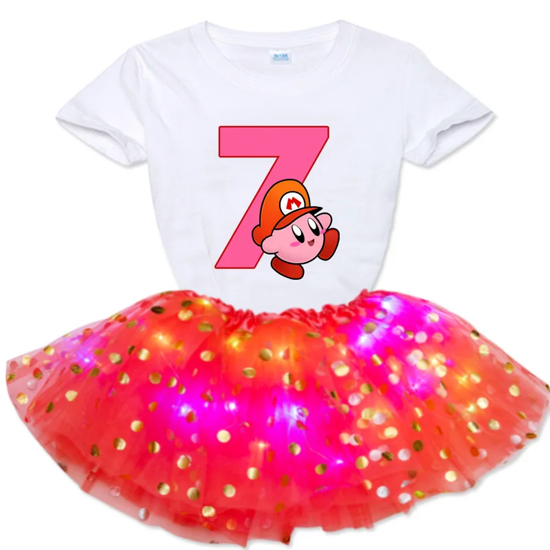 2021 Girls Sequined Dress Princess Summer Birthday Customization Sequins Dresses Girl Teen Birthday Party Clothes Star Skirt