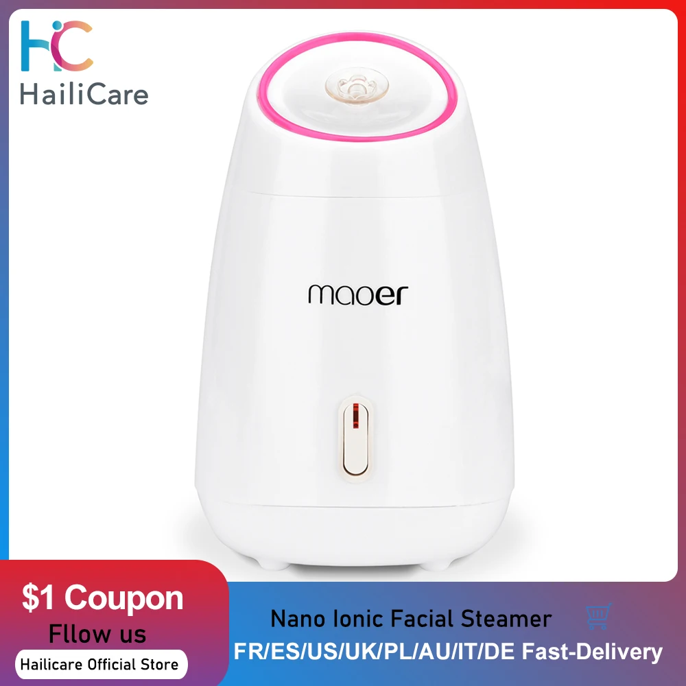 

Nano Ionic Facial Steamer Facial Deep Cleaning Sprayer Machine Hot Steamer Device Humidifier Unclogs Pores Skin Tightening