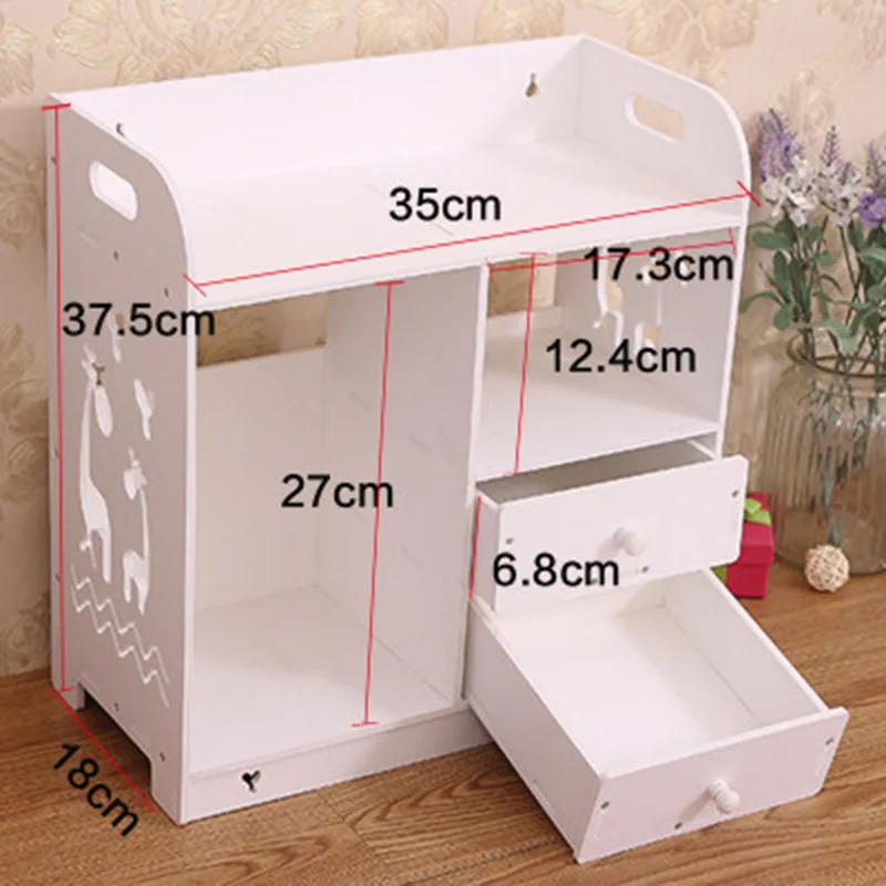 Настенный Настольный стеллаж для хранения косметики с ящиками держатель