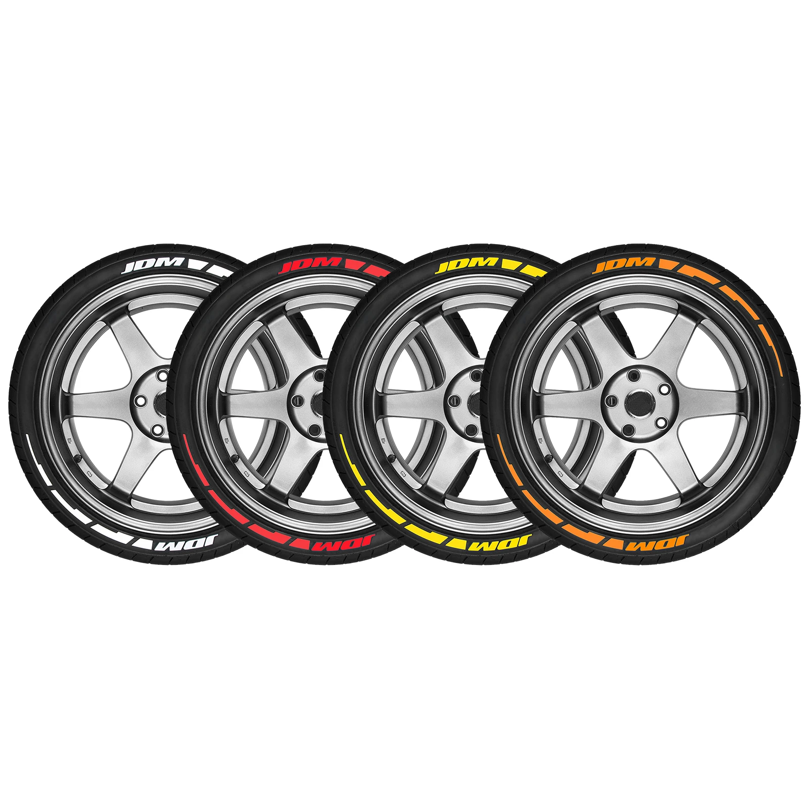 

8PCS Stickers Durable Personalized Decals For Car Motorcycle Tire PVC Soft Rubber 3D Fast And Broken Blade Free Shipping