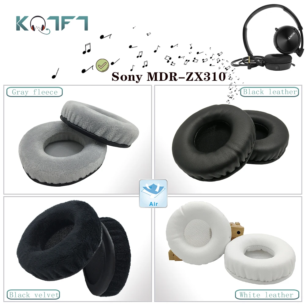 

KQTFT round flannel 1 Pair of Replacement Ear Pads for Sony MDR-ZX310 Headset EarPads Earmuff Cover Cushion Cups
