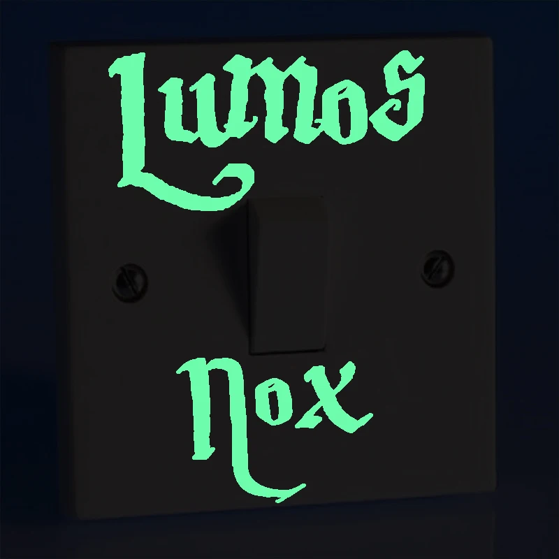 green light 01 Мультфильм DIY Lumos nox люминесцентный Переключатель стикер светится в темноте звезда Наклейка на стену s для детской комнаты украшение домашний декор - Цвет: green light 01