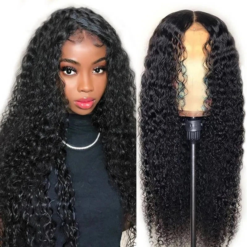 13x4 Lace Front Curly Human Hair Wigs for Women PrePlucked Hairline Brazilian 4X4 Closure Water Wave Wig Transparent Lace Wig
