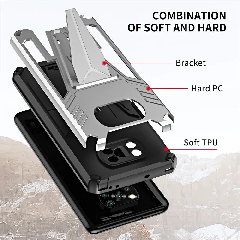 Poco X3 Pro NFC Case Shockproof Back Covers For Xiaomi Pocophone Pocox3 X 3 Luxury Tough Silicone Armor Coque | Мобильные телефоны