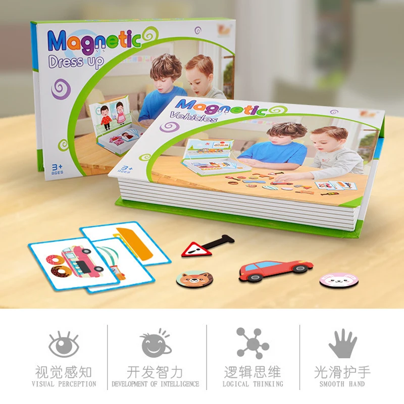 Игрушки Монтессори магнитные пазлы с лицом материалы Обучающие игрушки