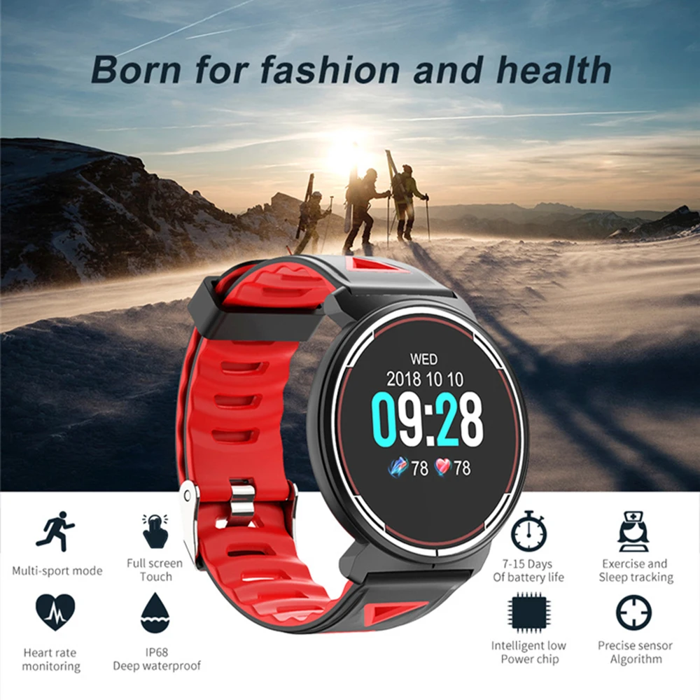 Smartwatch ST1 Bluetooth Smart watch Wrist band Call Reminder Heart Rate Pedometer Swimming IP68 Waterproof for IOS Android | Электроника