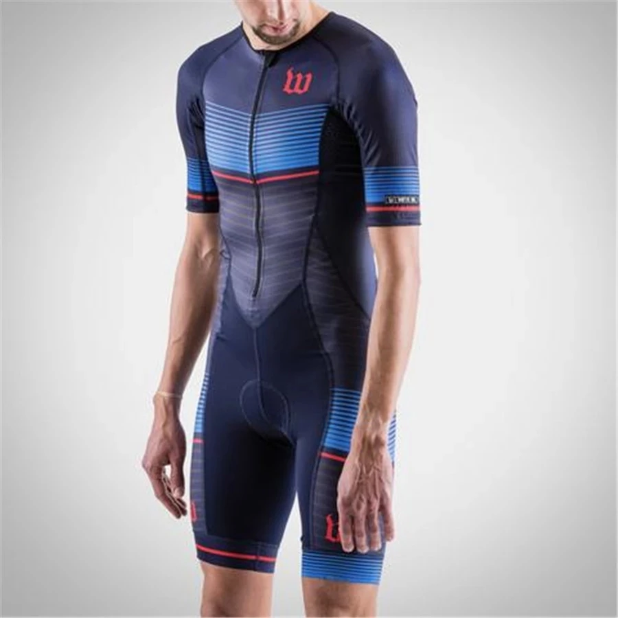 

Wattie ink Cycling Skinsuit Triathlon Suit Men's Short Sleeve Leotard Jumpsuit Maillot Bike 2020 Ropa Ciclismo Cycling Suit 9D