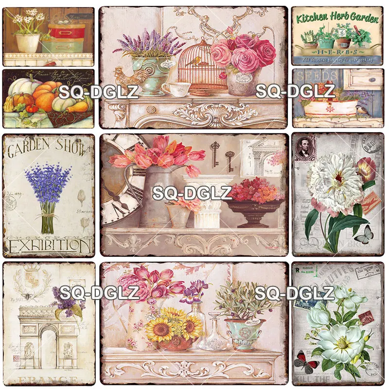 Садовая металлическая табличка металлический винтажный декор украшение для