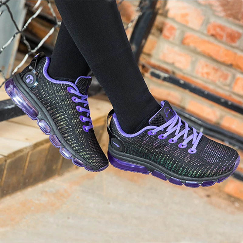 

ONEMIX Women Men Shock Absorbing Running Shoes Comfortable Air-Knit Vamp Trainers for Multi Sport Athletic Jogging Fitness