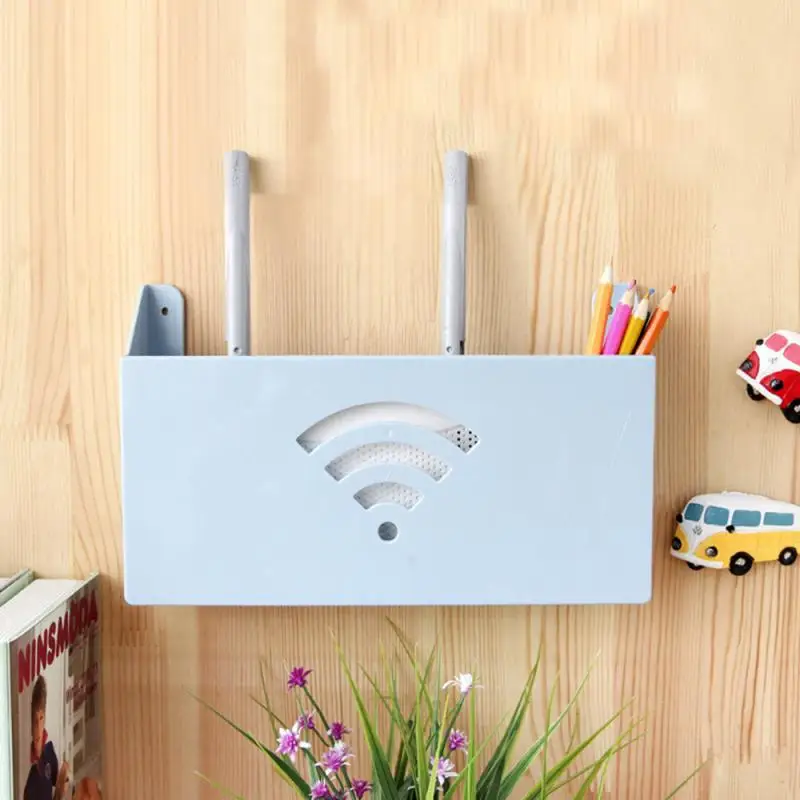 

Creative Wall-Mounted Simplicity WiFi Router Storage Boxes Shelf Practical Wifi Box Organizer Box Household Storage Tools