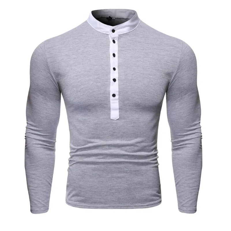 Футболка с длинными рукавами Осенняя Новая мужская поддельная двухсекционная