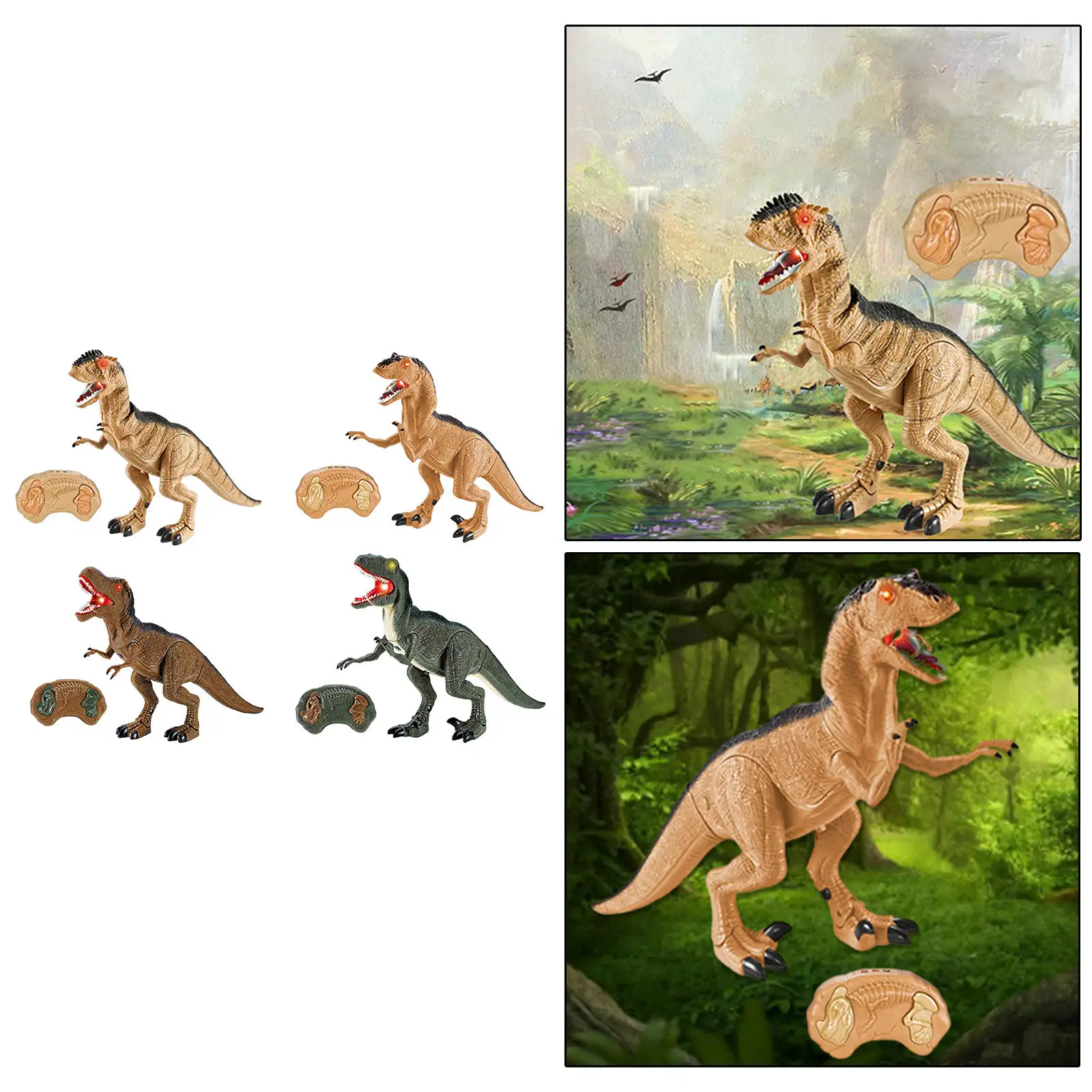 

Light Up RC Realistic Dinosaur Toys with Roaring Sounds Simulation Dinosaur Toys Walking Robot Dinosaur for Girls Boys Gifts