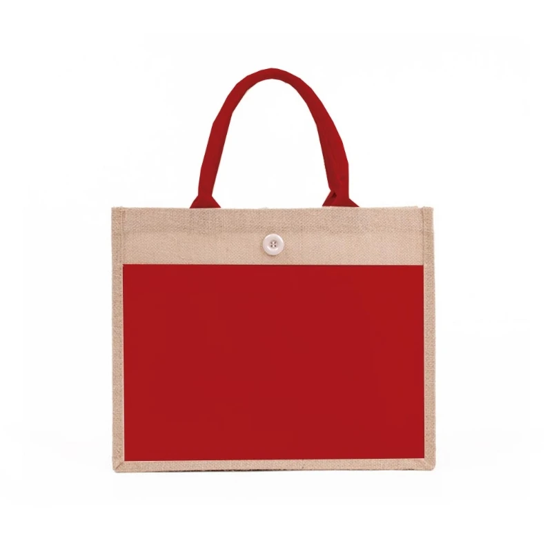 Джутовые Сумки-тоуты сумка из мешковины многоразовая женская для пляжа с ручкой