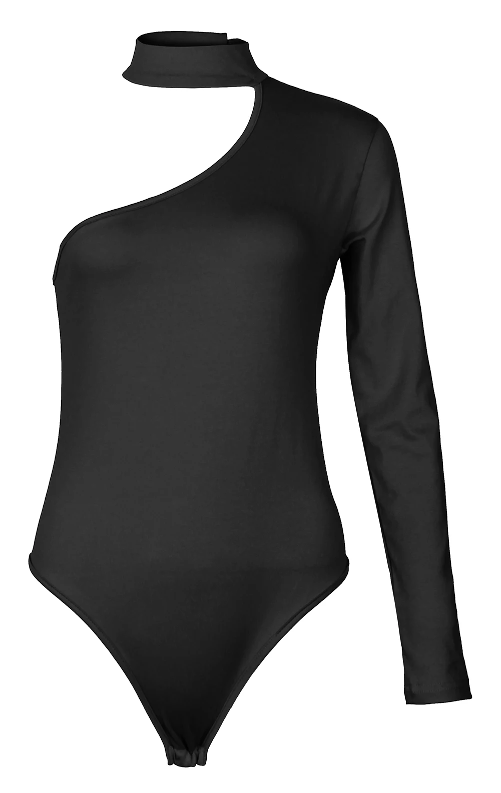 Тела чарующие боди Femme Тощий комбинезон Кнопка Холтер Bodycon Для женщин Повседневное одно плечо черный Боди Вечерние наряды - Цвет: Black
