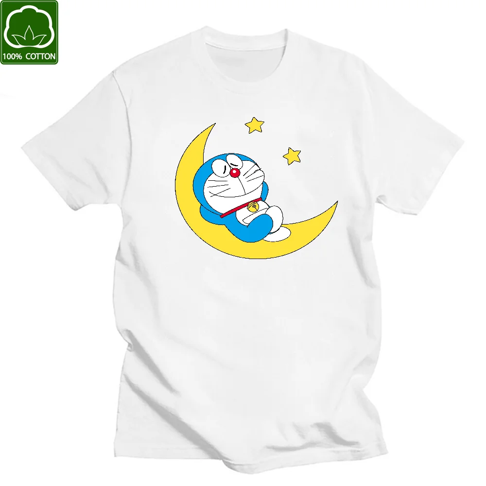 

Cute Cartoon Japan Blue Cat 2021 t-shirt Unisex Cotton Tee T shirt Short sleeve Male female Print Vintage Cool Graphic Kawaii