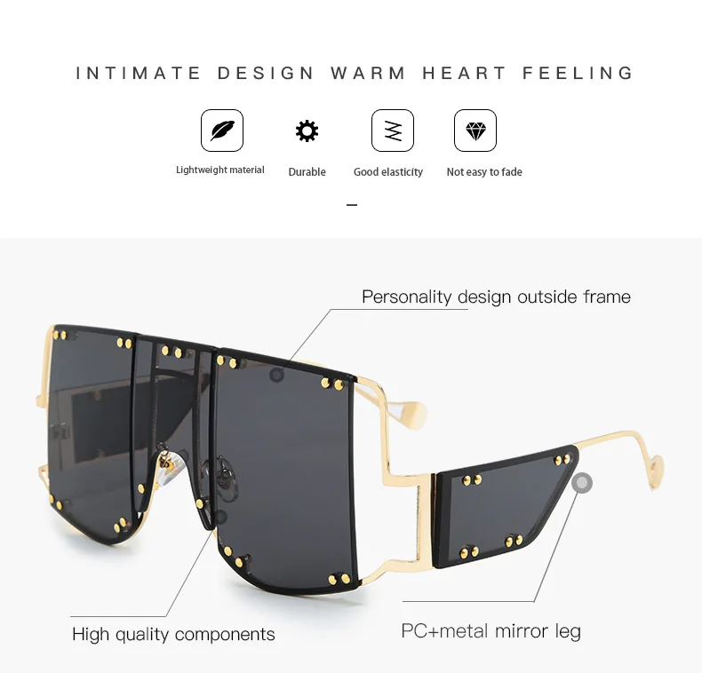 JackJad модные уникальные механический стимпанк Стиль солнцезащитные очки с заклепками Для женщин ins Популярные брендовые дизайнерские солнцезащитные очки Oculos De Sol masculino 2131